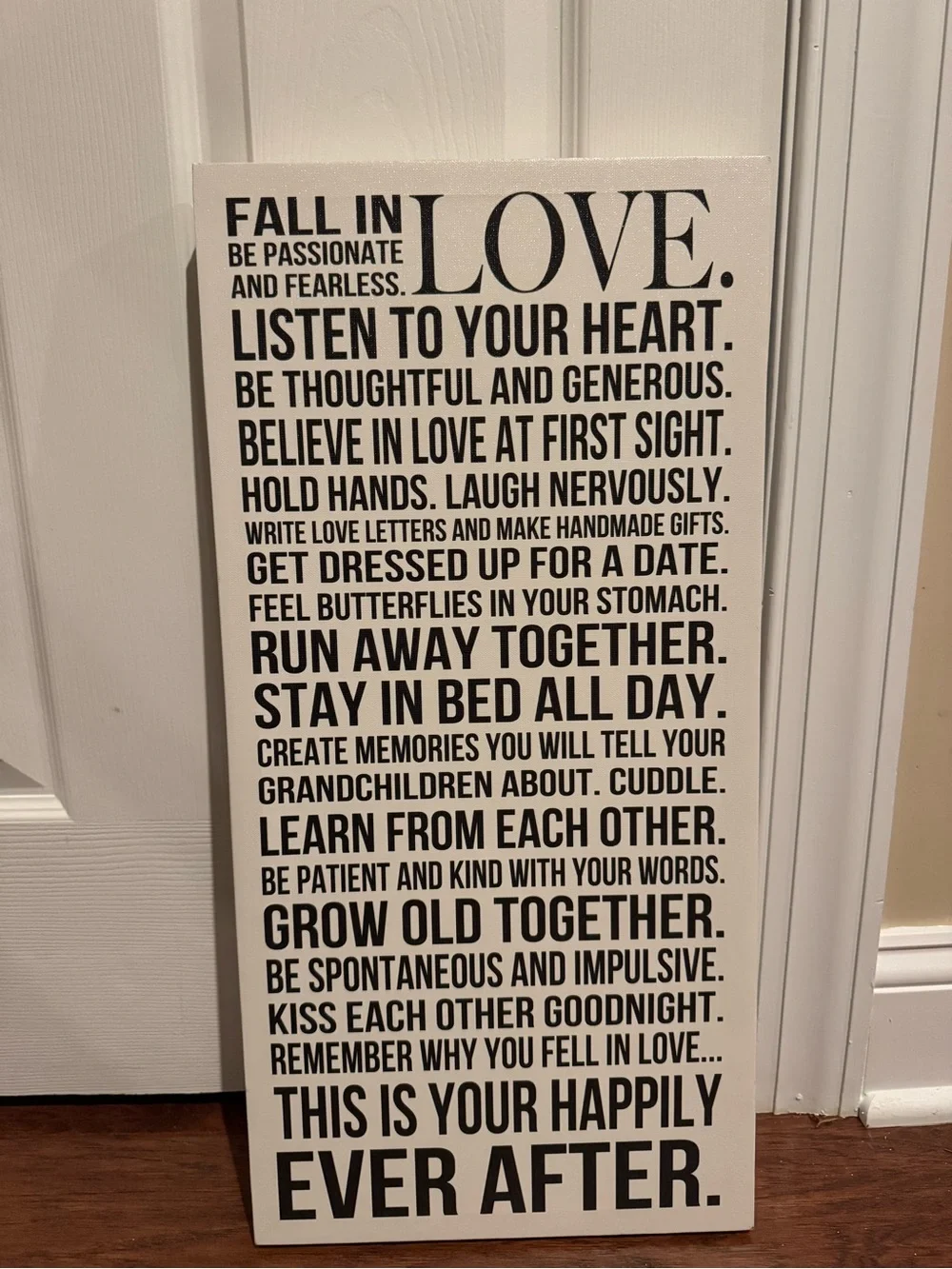 *NWOT* Target Wall Art: Love Inspirational Typography Print - Black on White
